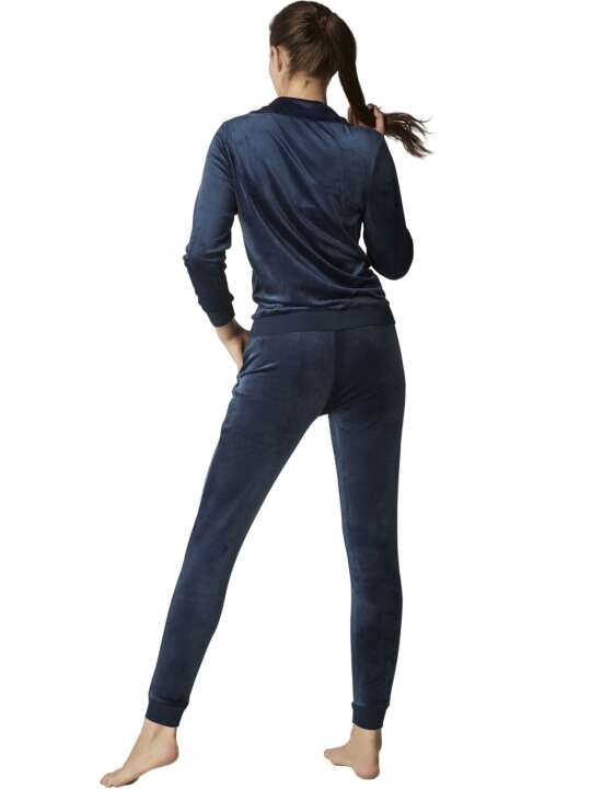 P9074SE Loungewear and pyjamas trousers jacket with zip SPORTP90 Selmark Blue face