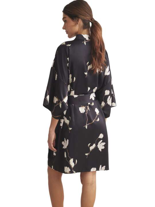 P10071S Three-quarter-sleeved kimono EXCLUSIVE P100 Selmark Black face