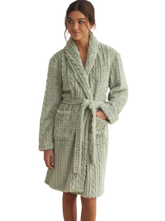 PC092SE Dressing gown SUPERSOFT COMPLEMENTOS Selmark Green face