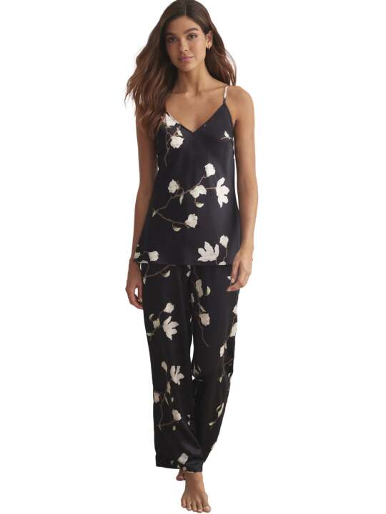 P10073S Pyjamas trousers camisole EXCLUSIVE P100 Selmark Black face