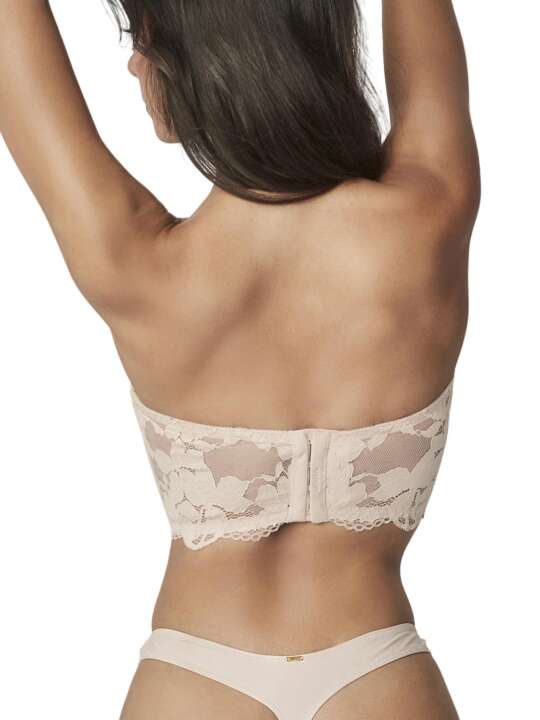 61140SE Soutien-gorge bustier balconnet FEDERICA Selmark Beige face