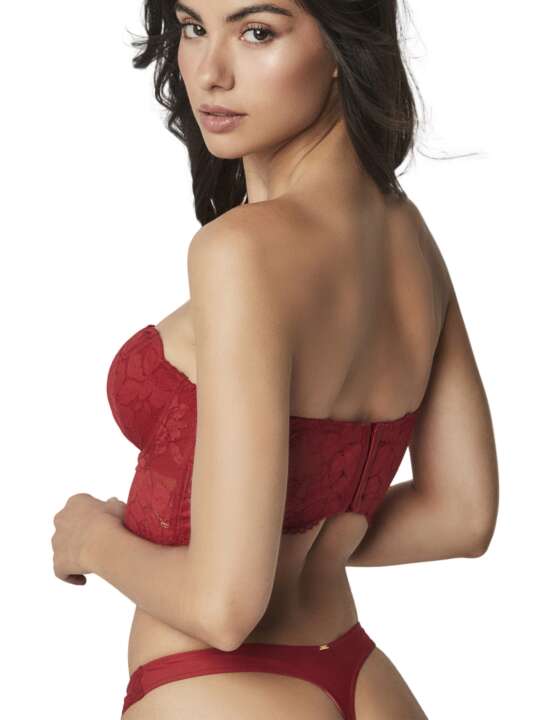 61140SE Balconnet bustier bra FEDERICA Selmark Red face