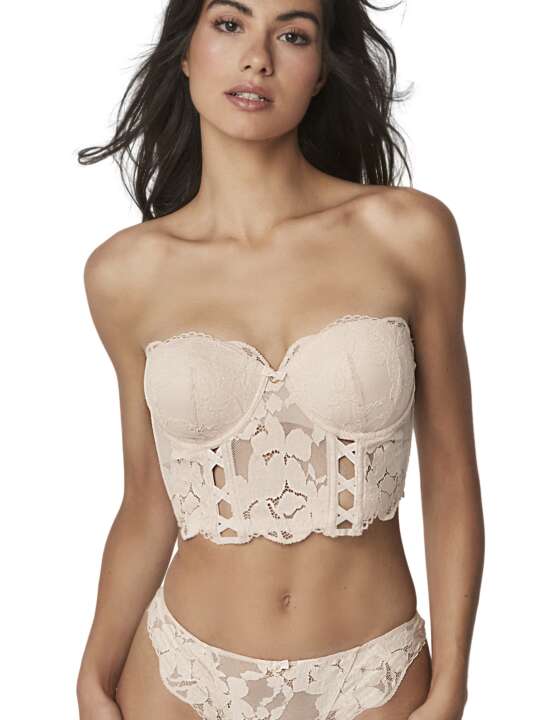 61140SE Balconnet bustier bra FEDERICA Selmark Beige face