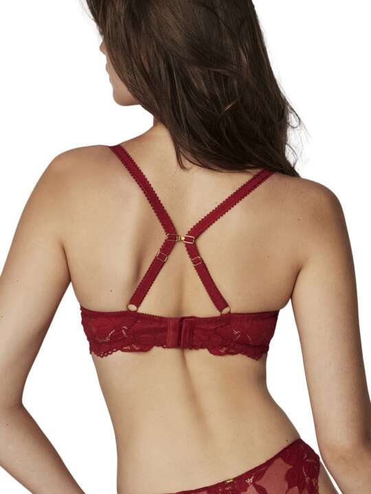 61115SE Deep-cut preformed bra FEDERICA Selmark Red face