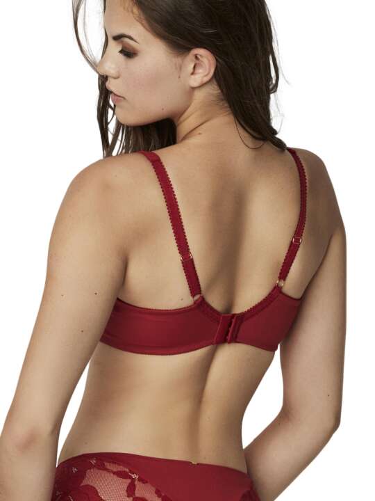 61112SE Comfort push-on bra FEDERICA Selmark Red face