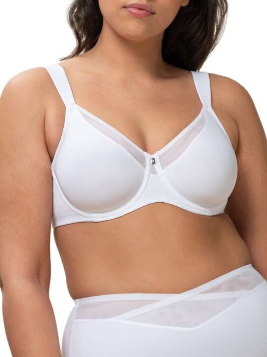 0186010 Minimizing bra TRUE SHAPE SENSATION Triumph White face