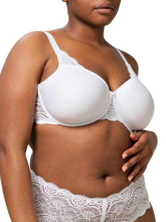 0162810 Minimising bra AMOURETTE 300 Triumph White face