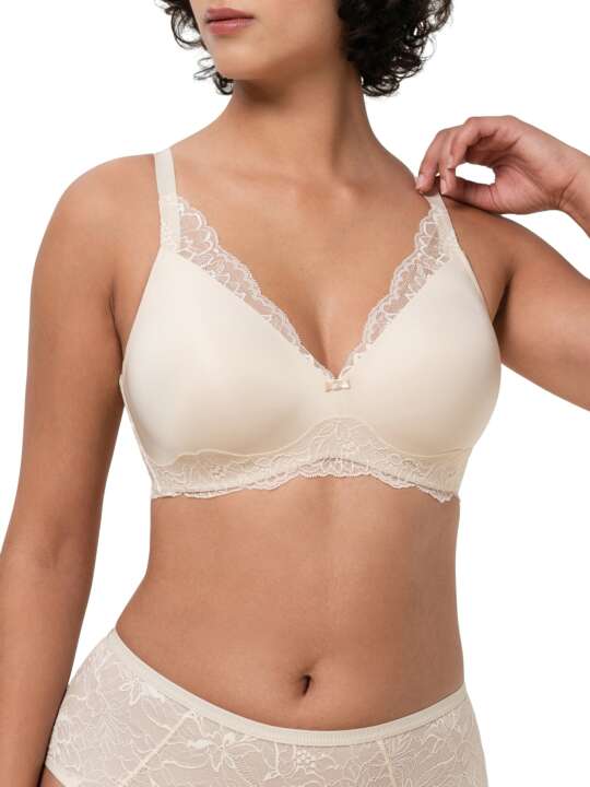 0201694 Bralette préformée sans armatures AMOURETTE CHARM Triumph Beige face