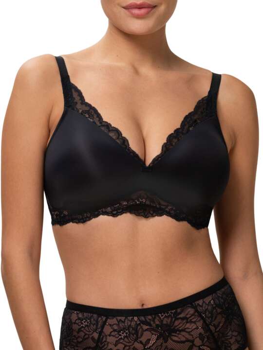 0201694 Bralette préformée sans armatures AMOURETTE CHARM Triumph Noir face