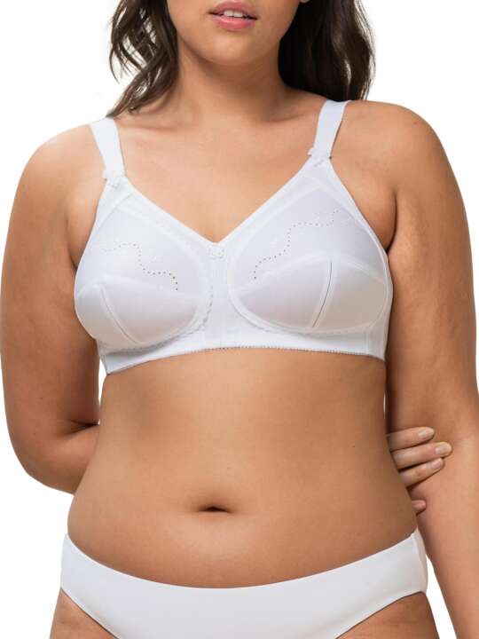 0004928 Soutien-gorge sans armatures DOREEN + COTTON01 Triumph Blanc face