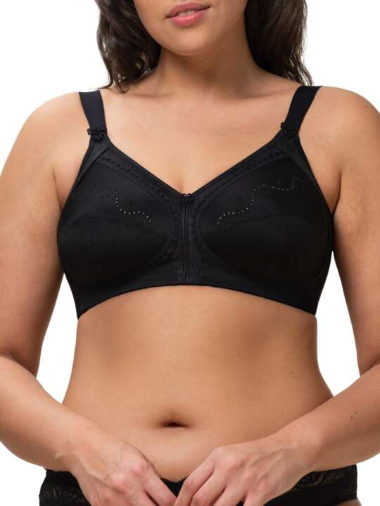 0004928 Soutien-gorge sans armatures DOREEN + COTTON01 Triumph Noir face