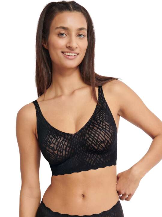 0219598 Bralette ZERO FEEL BLISS Sloggi Noir face