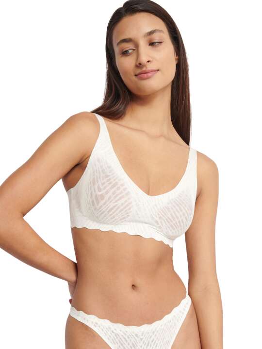 0219688 Soutien-gorge préformé sans armatures ZERO FEEL BLISS Sloggi Blanc face