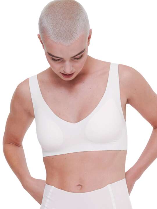 0217728 Bralette ZERO FEEL Sloggi Blanc face