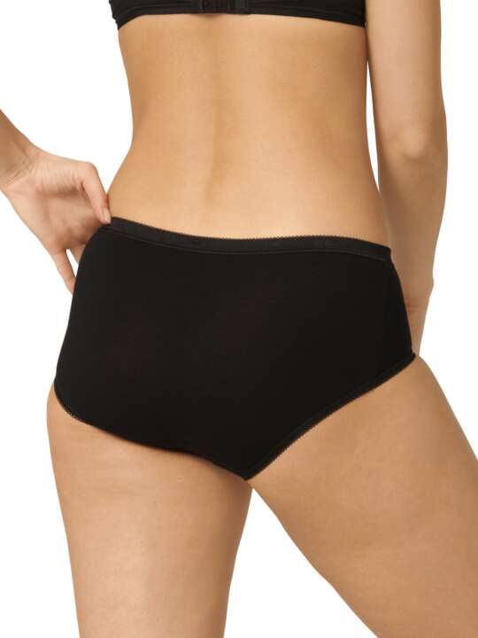 0068837 Pack x4 briefs BASIC PLUS Sloggi Black face