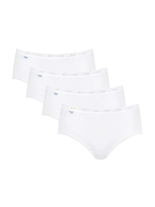 0068837 Pack x4 briefs BASIC PLUS Sloggi White face