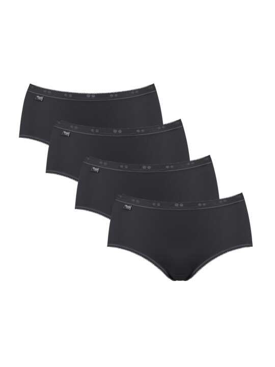 0068837 Pack x4 briefs BASIC PLUS Sloggi Black face