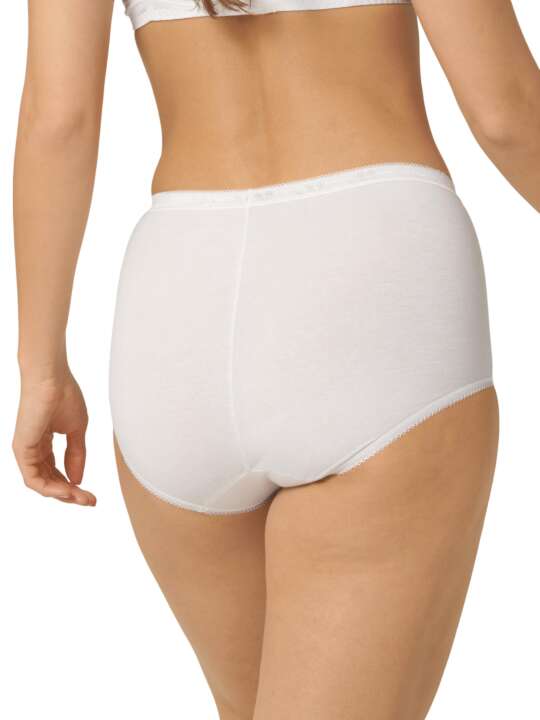 0028378 Pack x4 high waist briefs BASIC PLUS Sloggi White face