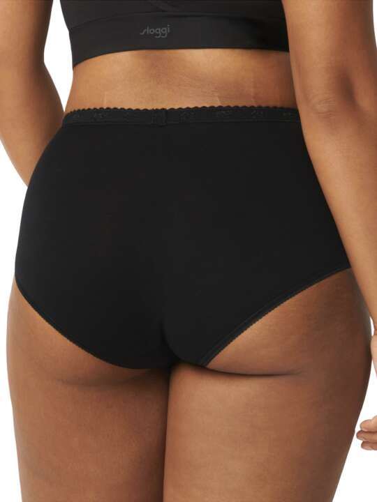 0071632 Pack x4 high waist briefs CHIC Sloggi Black face