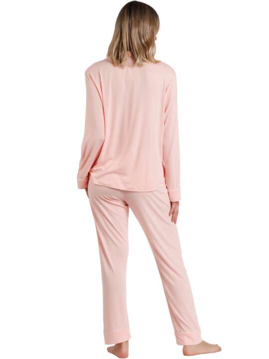 62617AD Pyjama pantalon chemise Soft Sleep Admas Corail face