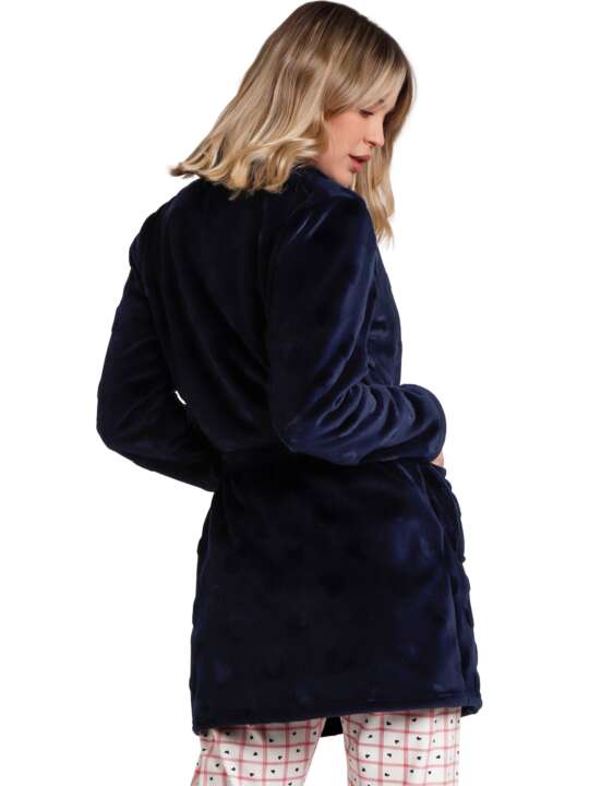 67169AD Dressing gown You Are So Loved Admas Navy Blue face