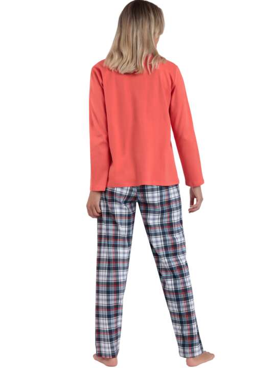 62668AD Pyjama tenue pantalon top manches longues Winter Club Disney Admas Rouge face