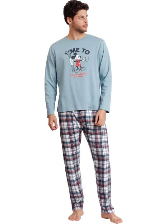 62222AD Pyjama outfit trousers top long sleeves Winter Club Disney Admas Blue face