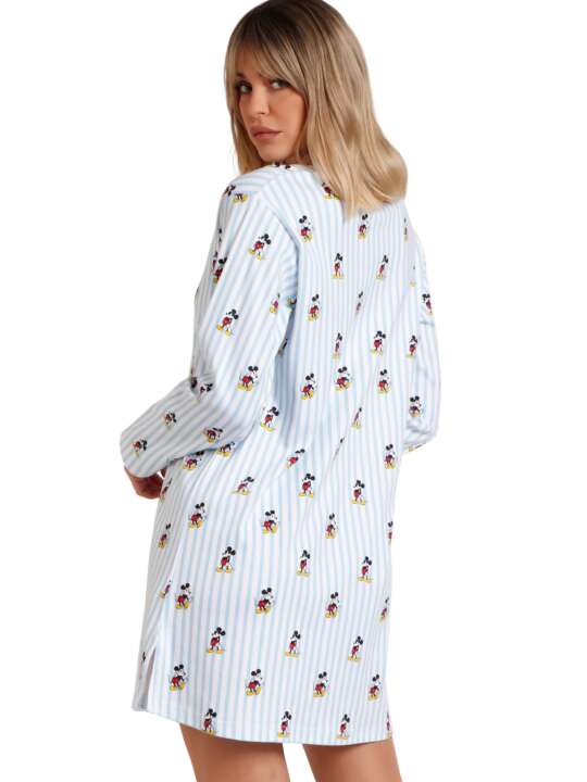 61301AD Long-sleeved nightdress Mickey New Yord Disney Admas Blue face