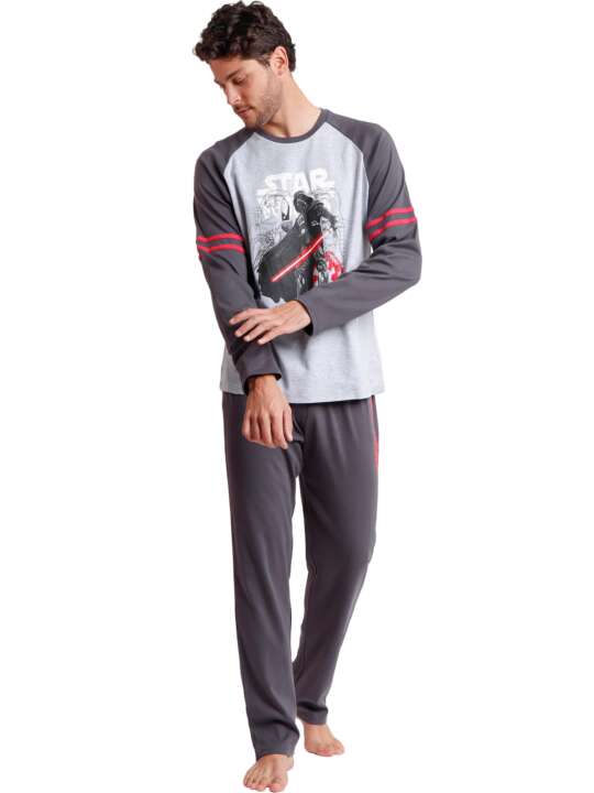 62494AD Pyjama tenue d'intérieur pantalon et haut Darth Vader Sport Star Wars Admas Gris face