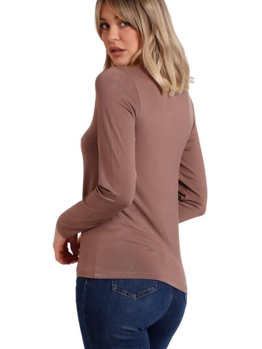 43496AD Long-sleeved top Pico Raso Admas Mink face