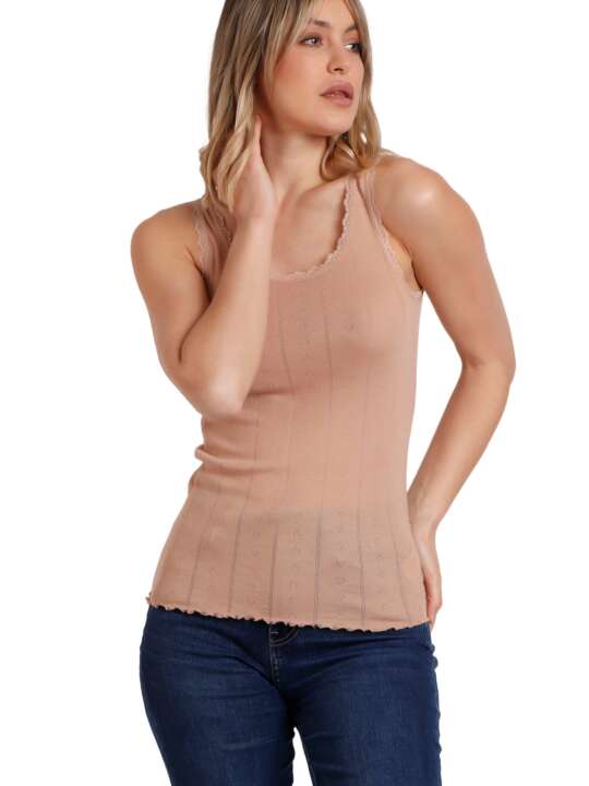 43481AD Tank top Canale Admas Beige face