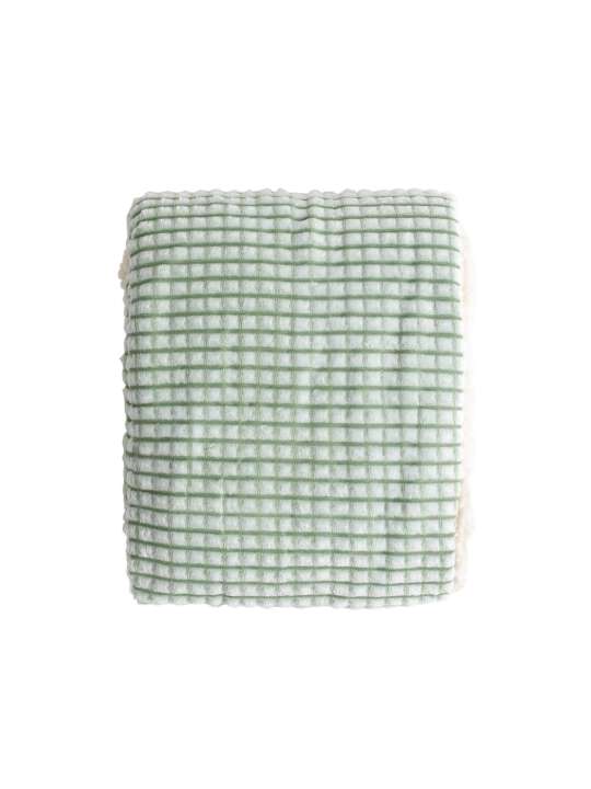 69038AD Indoor plaid blanket Garden Admas Green face