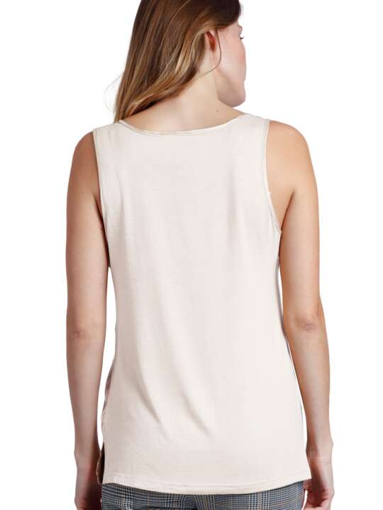 43512AD Plain tank top Satin Lace Admas Ivory face