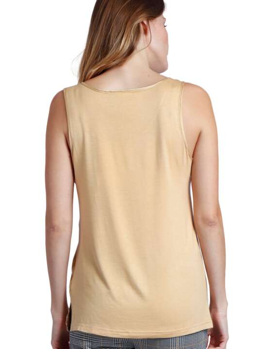 43512AD Plain tank top Satin Lace Admas Gold face