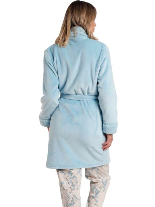 67146AD Dressing gown Climbing Flowers Admas Blue face