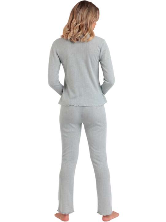 62625AD Pyjama pantalon top manches longues Soft Canale Admas Grey face