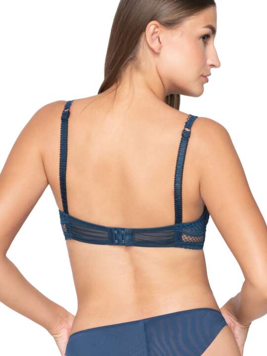 16601LU Soutien-gorge balconnet semi préformé CLAIRE Luna Splendida Bleu face