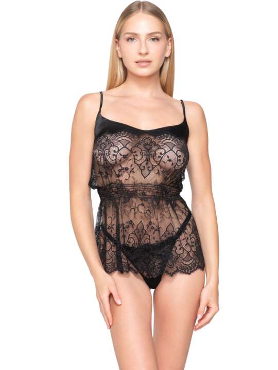 86100LU Strapless camisole top AMELIE Luna Splendida Black face