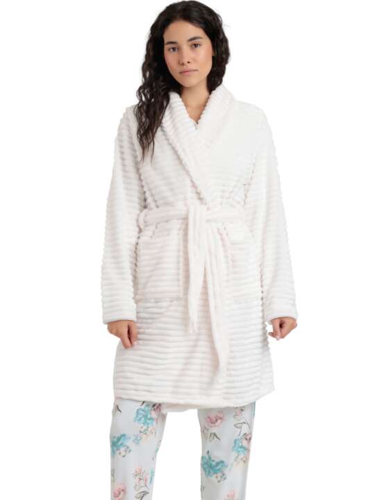 67217AD Dressing gown Soft Hearts Admas Ivory face