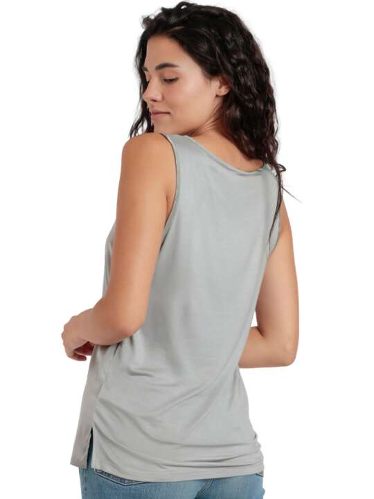 43512AD Plain tank top Satin Lace Admas Grey face