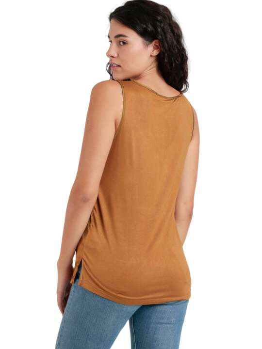 43564AD Lace tank top Satin Admas Brown face