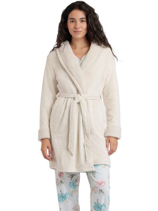 67146AD Dressing gown Climbing Flowers Admas Light Grey face