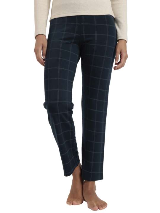 49207AD Pantalon stretch Navy Checks Admas Bleu Marine face