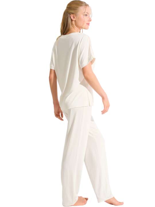 23444LI Pyjamas trousers t-shirt EMINENCE WEDDING Lisca Ivory face