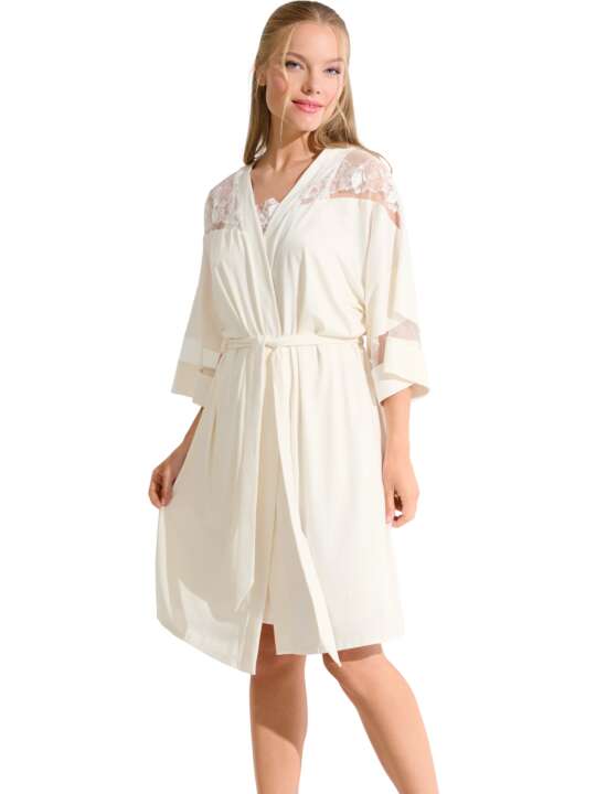 23446LI Dressing gown EMINENCE MARRIAGE Lisca Ivory face