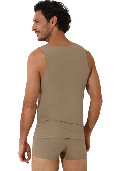 31011LI Round-neck tank top Odysseus Lisca Men Brown face