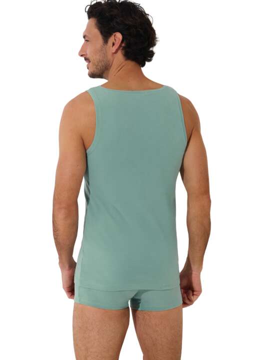 31011LI Round-neck tank top Odysseus Lisca Men Green face