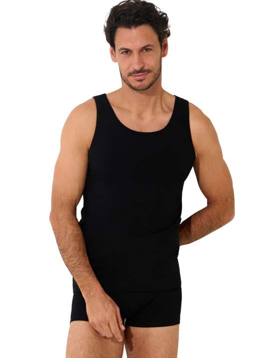 31011LI Round-neck tank top Odysseus Lisca Men Black face