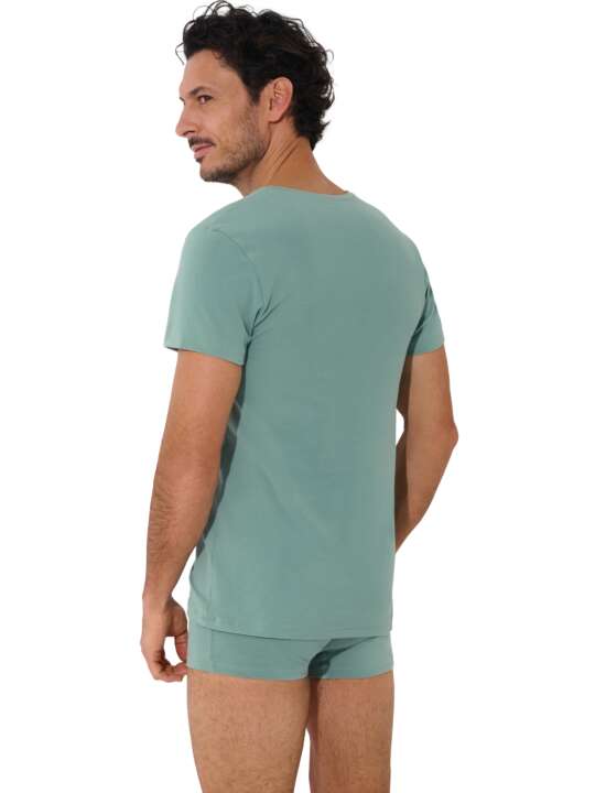 31013LI Short-sleeved T-shirt Odysseus Lisca Men Green face