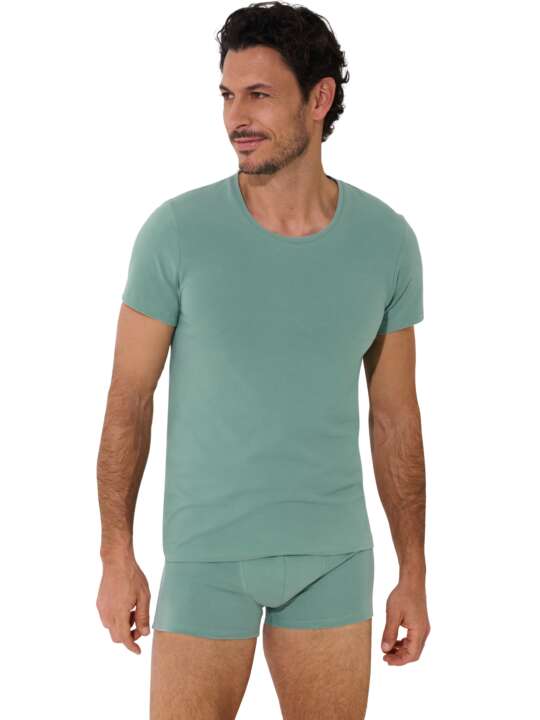 31013LI Short-sleeved T-shirt Odysseus Lisca Men Green face